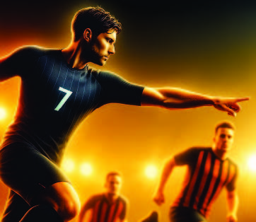 Bilden på Specialkortet Spelgeniet: en spelare med nummer 7 pekar framåt och dirigerar sina medspelare